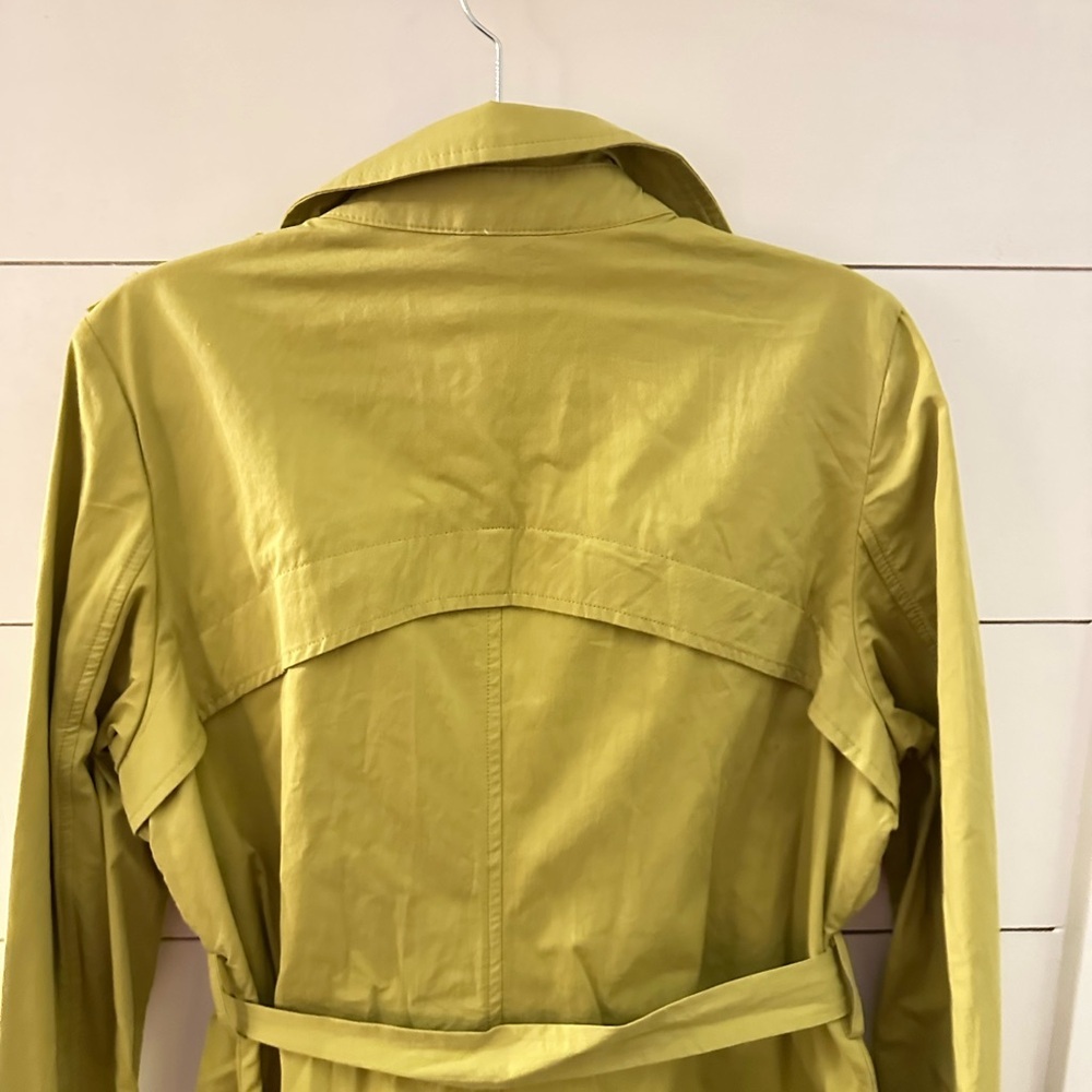 NWOT M SOFT SURROUNDINGS Brixton green double button belted woman trench coat - Picture 14 of 16